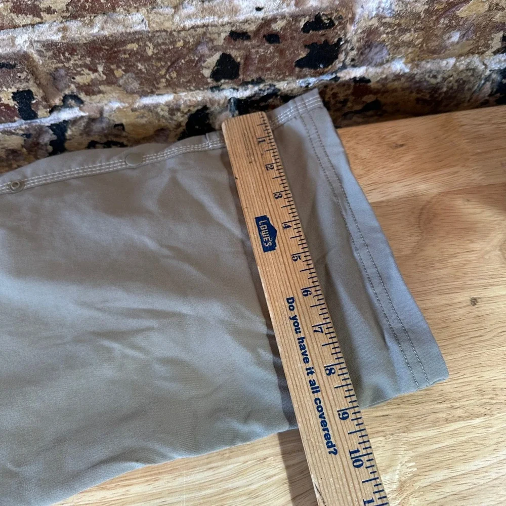Prana Pants Men 38x29 tan Nylon Stretch Hike Camp Fish Gorpcore